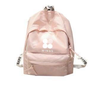 BTS Wings Backpack Backpack BTS Wings Merch cb5feb1b7314637725a2e7: black|Blue|Pink 