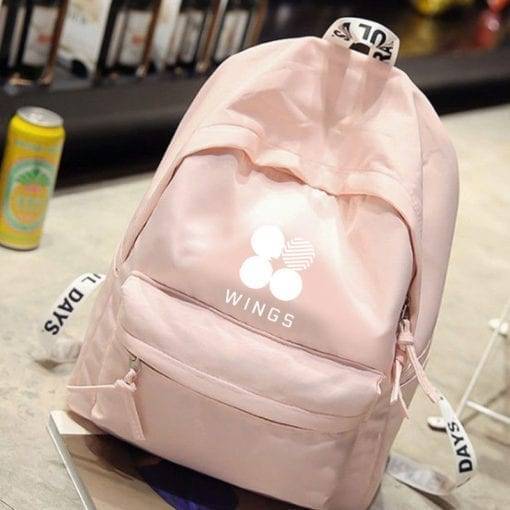 BTS Wings Backpack Backpack BTS Wings Merch cb5feb1b7314637725a2e7: black|Blue|Pink