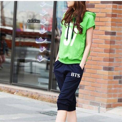 BTS Casual Pants Leggings cb5feb1b7314637725a2e7: gray|Blue