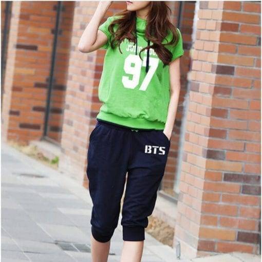 BTS Casual Pants Leggings cb5feb1b7314637725a2e7: gray|Blue