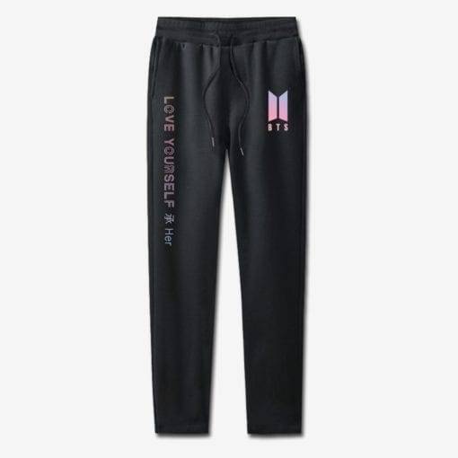 BTS Love Yourself Her Pants Leggings Love Yourself 'Her' cb5feb1b7314637725a2e7: black|gray|Navy Blue|white|Black / White|Gray / Black|Navy / White|Pink|Pink / Black|White / Black