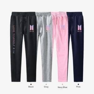 BTS Love Yourself Her Pants Leggings Love Yourself 'Her' cb5feb1b7314637725a2e7: black|gray|Navy Blue|white|Black / White|Gray / Black|Navy / White|Pink|Pink / Black|White / Black 