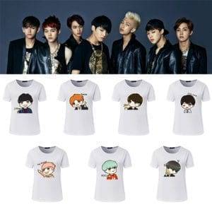 BT21 Chibi T-Shirt BT21 T-Shirts cb5feb1b7314637725a2e7: Blue|Browm / Black|Brown|Green|Orange|Pink|White / Brown 