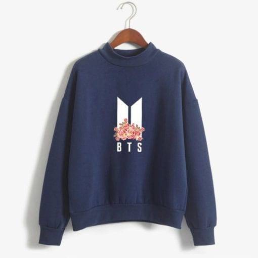 BTS Fleece Sweatshirt New Logo Sweatshirts cb5feb1b7314637725a2e7: black|white|Blue|Grey|Khaki|Navy|Pink|Wine