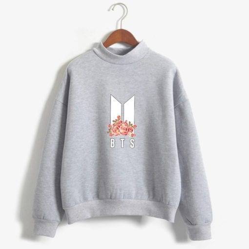 BTS Fleece Sweatshirt New Logo Sweatshirts cb5feb1b7314637725a2e7: black|white|Blue|Grey|Khaki|Navy|Pink|Wine