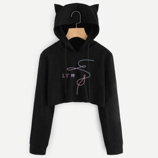 BTS Cropped Hoodie Hoddies & Jackets a1fa27779242b4902f7ae3: Fake|Fake Love|Love Yourself / Pink|Love Yourself / Purple|Love Yourself / White|LY|So Sick|Tear|World Tour / Pink|World Tour / White