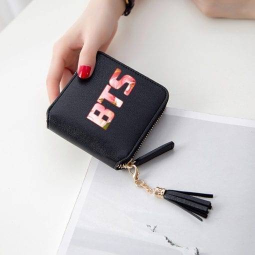 BTS Mini Wallet Accessories Handbags & Wallets New Logo cb5feb1b7314637725a2e7: black|Black / Grey|Black / Red / White|Black / Rose|Black / White|Black / White / Rose|Burgundy|Pink|Pink / Black|Pink / Black / Rose|Pink / Dark Grey|Wine Red|Wine Red / Pink|Wine Red / Pink / White|Wine Red / White|Wine Red / White / Red