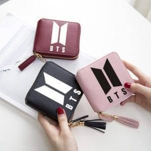 BTS Mini Wallet Accessories Handbags & Wallets New Logo cb5feb1b7314637725a2e7: black|Black / Grey|Black / Red / White|Black / Rose|Black / White|Black / White / Rose|Burgundy|Pink|Pink / Black|Pink / Black / Rose|Pink / Dark Grey|Wine Red|Wine Red / Pink|Wine Red / Pink / White|Wine Red / White|Wine Red / White / Red 