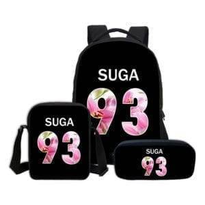 BTS Letter Print Backpack Backpack cb5feb1b7314637725a2e7: black|J-Hope|Jin 