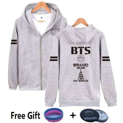 BTS Hip Hop Classic Hoodie BulletProof Vest Classic logo Hoddies & Jackets cb5feb1b7314637725a2e7: black|gray|white|Black / White|Gray / Black|Navy|Navy / White|Red|Red / White|White / Black