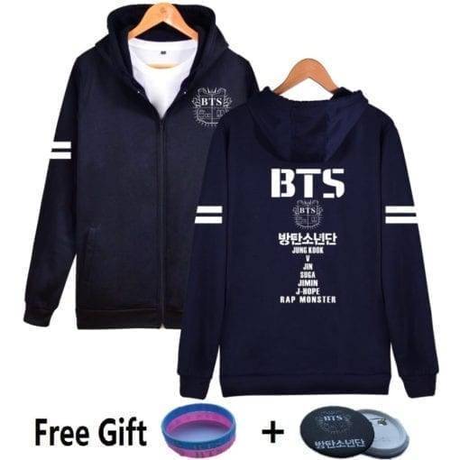 BTS Hip Hop Classic Hoodie BulletProof Vest Classic logo Hoddies & Jackets cb5feb1b7314637725a2e7: black|gray|white|Black / White|Gray / Black|Navy|Navy / White|Red|Red / White|White / Black