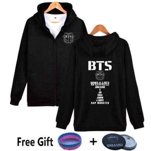 BTS Hip Hop Classic Hoodie BulletProof Vest Classic logo Hoddies & Jackets cb5feb1b7314637725a2e7: black|gray|white|Black / White|Gray / Black|Navy|Navy / White|Red|Red / White|White / Black