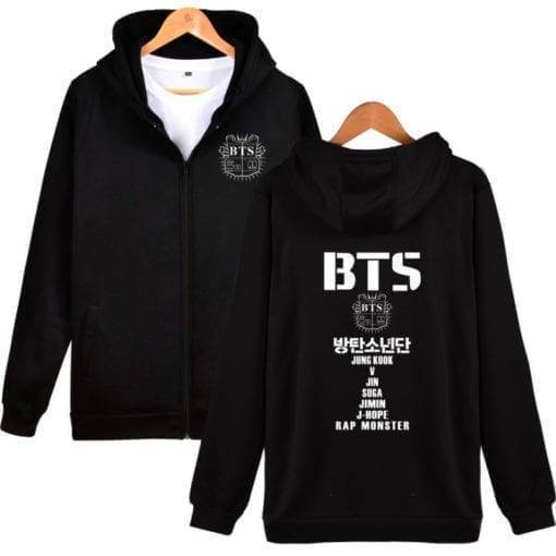 BTS Hip Hop Classic Hoodie BulletProof Vest Classic logo Hoddies & Jackets cb5feb1b7314637725a2e7: black|gray|white|Black / White|Gray / Black|Navy|Navy / White|Red|Red / White|White / Black