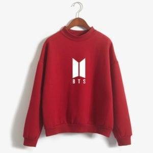 BTS Lovely Sweatshirt New Logo Sweatshirts cb5feb1b7314637725a2e7: black|Blue|Grey|Khaki|Navy|Pink|Wine 