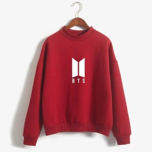 BTS Lovely Sweatshirt New Logo Sweatshirts cb5feb1b7314637725a2e7: black|Blue|Grey|Khaki|Navy|Pink|Wine