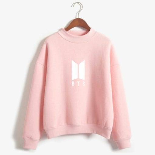 BTS Lovely Sweatshirt New Logo Sweatshirts cb5feb1b7314637725a2e7: black|Blue|Grey|Khaki|Navy|Pink|Wine