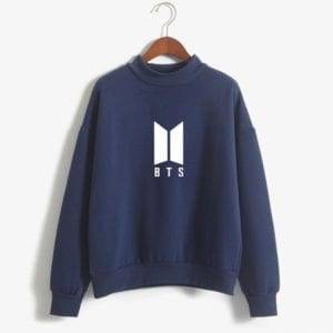 BTS Lovely Sweatshirt New Logo Sweatshirts cb5feb1b7314637725a2e7: black|Blue|Grey|Khaki|Navy|Pink|Wine 