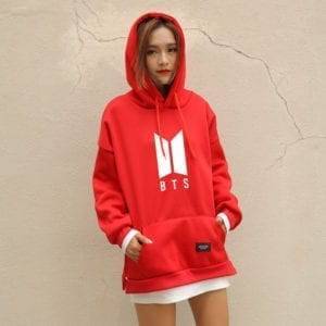 BTS Long Hoodie Hoddies & Jackets New Logo cb5feb1b7314637725a2e7: black|Army Green|Red 