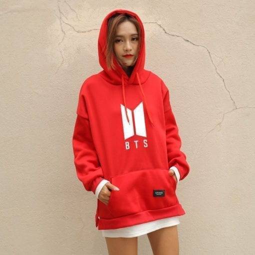 BTS Long Hoodie Hoddies & Jackets New Logo cb5feb1b7314637725a2e7: black|Army Green|Red