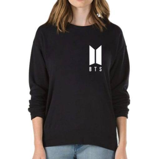 BTS Logo Sweatshirt New Logo Sweatshirts cb5feb1b7314637725a2e7: black|gray|white