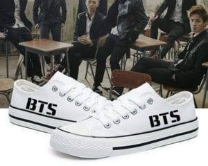 BTS Low Canvas White Shoes Classic logo Sneakers & Shoes cb5feb1b7314637725a2e7: Luminous|white 