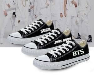 BTS Low Canvas Classic Casual Shoes Classic logo Sneakers & Shoes cb5feb1b7314637725a2e7: black|Luminous 