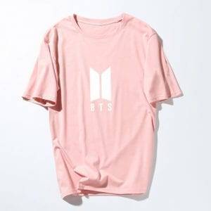 BTS-New Korean Style O-Neck T-Shirt New Logo T-Shirts cb5feb1b7314637725a2e7: Dark Khaki|Blue|Grey|Pink 