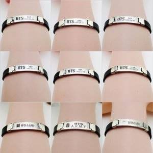 BTS Fancy Bracelet (Titanium Steel + Silica Gel Adjustable) Accessories cb5feb1b7314637725a2e7: JH|JJ|KNJ|KS|KT|MY|PJ|BTS 