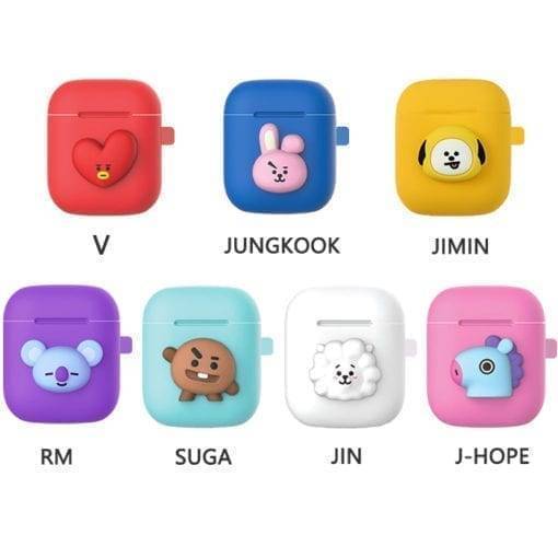 BT21 Protective Case For Airpods Accessories Airpods BT21 a1fa27779242b4902f7ae3: J-Hope|Jimin|Jin|Jung Kook|Rap Monster|Suga|V