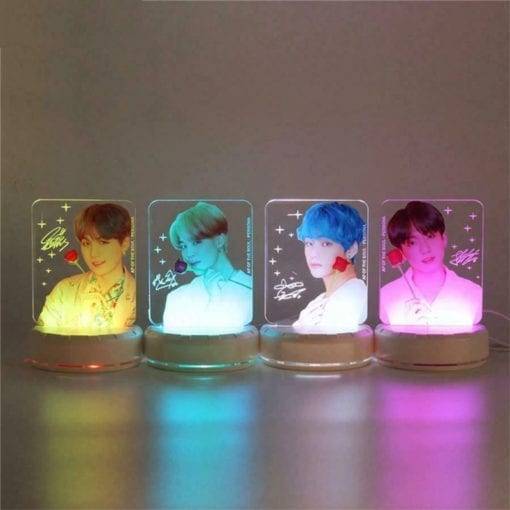 BTS Idol Photo Colorful LED Night Lights Accessories PhotoCard Plaque & Figure cb5feb1b7314637725a2e7: A|B|C|D|E|F|G