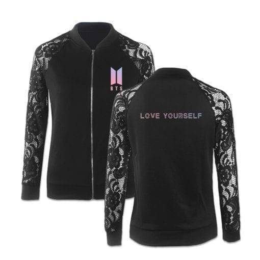 BTS Love Yourself Hip Hop Jacket Hoddies & Jackets Love Yourself 'Answer' Love Yourself 'Her' Love Yourself 'Tear' New Logo cb5feb1b7314637725a2e7: black