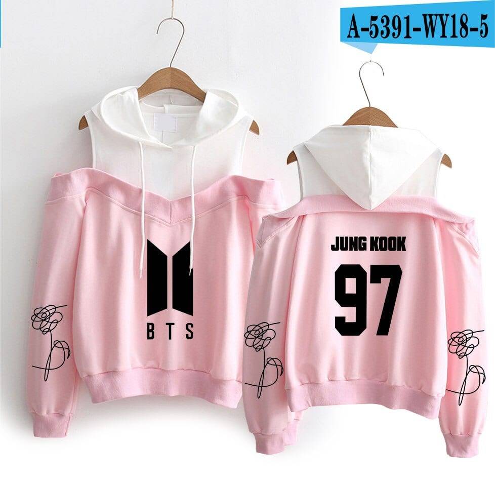 Jungkook pink off hoodie hotsell