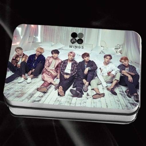 Youpop KPOP BTS Bangtan Boys V Suga Album WINGS LOMO Cards Self Made Paper Photo Card With Box HD Photocard PhotoCard cb5feb1b7314637725a2e7: WINGS 04