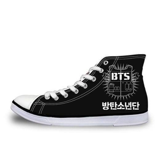 BTS High Top Canvas Unisex Leisure Sneakers BulletProof Vest New Logo Sneakers & Shoes cb5feb1b7314637725a2e7: AK customized