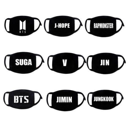 BTS Fans Face Mouth Mask Unisex Muffle Respirator Accessories Mask Masks cb5feb1b7314637725a2e7: A|B|C|D|E|F|G|H|I