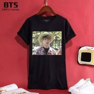 BTS Jungkook Hawaii Style Summer Cotton T-Shirts T-Shirts cb5feb1b7314637725a2e7: black|gray|Navy Blue|white|Pink 