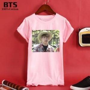 BTS Jungkook Hawaii Style Summer Cotton T-Shirts T-Shirts cb5feb1b7314637725a2e7: black|gray|Navy Blue|white|Pink 