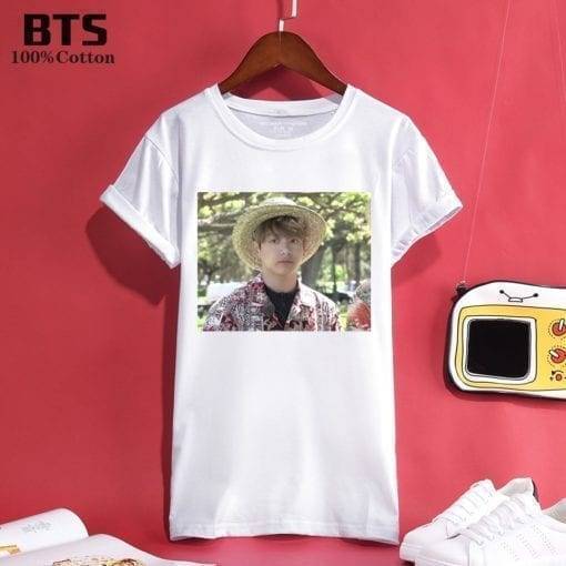 BTS Jungkook Hawaii Style Summer Cotton T-Shirts T-Shirts cb5feb1b7314637725a2e7: black|gray|Navy Blue|white|Pink