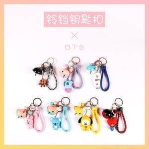 BT21 Cute Doll Bell Keychains Accessories BT21 Key Chain cb5feb1b7314637725a2e7: J-Hope|Jin|RM|Suga|V|JIMIN|Jung Kook 