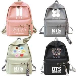 BTS LOVE YOURSELF Backpack With Silk Ribbon Backpack BT21 BTS Wings Merch BulletProof Vest Classic logo Love Yourself 'Answer' Love Yourself 'Her' Love Yourself 'Tear' New Logo cb5feb1b7314637725a2e7: Black A|Black B|Black C|Black D|Black E|Black F|Black G|Gray A|Gray B|Gray C|Gray D|Gray E|Gray F|Gray G|Pink A|Pink B|Pink C|Pink D|Pink E|Pink F|Pink G 