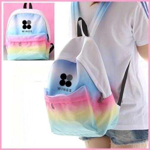 BTS Rainbow Backpack Backpack BTS Wings Merch BulletProof Vest New Logo Young Forever cb5feb1b7314637725a2e7: 01|02|03|04|05|06