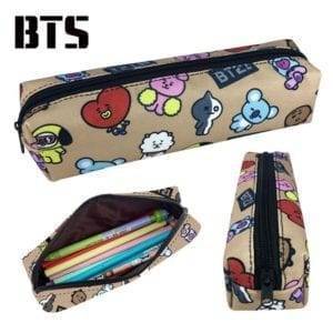 BT21 Canvas Pencil Bag Accessories Army Logo BT21 BulletProof Vest Pencil Case Stationery cb5feb1b7314637725a2e7: BT21|BTS2|BTS3 