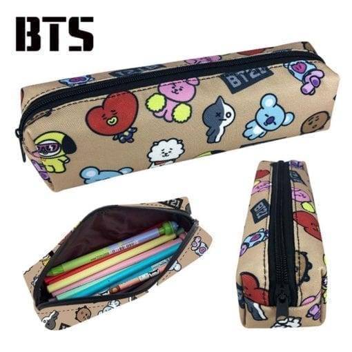 BT21 Canvas Pencil Bag Accessories Army Logo BT21 BulletProof Vest Pencil Case Stationery cb5feb1b7314637725a2e7: BT21|BTS2|BTS3