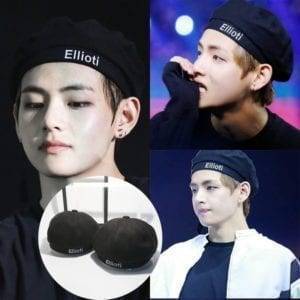 BTS Bangtan Boys V Same Octagonal Leather Hat Bangtan Fashion Caps cb5feb1b7314637725a2e7: black 1pc 