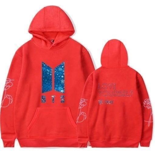 BTS Love Yourself Her Glitter Hoodie Hoddies & Jackets Love Yourself 'Her' New Logo cb5feb1b7314637725a2e7: black|gray|white|Navy|Pink|Red