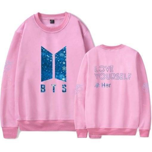 BTS Love Yourself Her Sweatshirt Love Yourself 'Her' New Logo Sweatshirts cb5feb1b7314637725a2e7: black|gray|white|Navy|Pink|Red