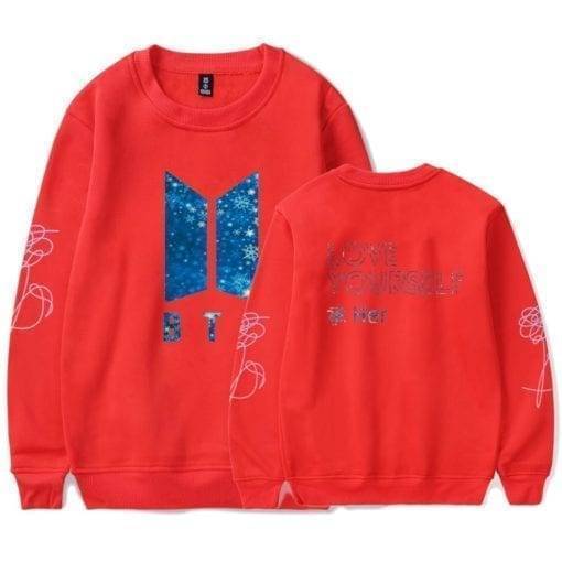 BTS Love Yourself Her Sweatshirt Love Yourself 'Her' New Logo Sweatshirts cb5feb1b7314637725a2e7: black|gray|white|Navy|Pink|Red