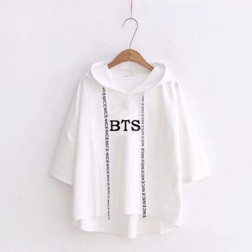 BTS Casual Short Sleeve Hoodie Pullover Classic logo Hoddies & Jackets cb5feb1b7314637725a2e7: bts black|bts pink|bts red|bts white|bts yellow