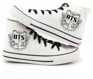 BTS High Top Canvas Flat Sneakers BulletProof Vest Classic logo Sneakers & Shoes cb5feb1b7314637725a2e7: A|B|C|D|E|F 