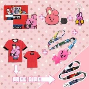 BT21 T-shirt+Pencil Case+Badge+Keychain+Plush Doll+Phone Rope Set BT21 cb5feb1b7314637725a2e7: BT21|J-HOPE MANG HORSE|JIMIN CHIMMY DOG|JIN RJ SHEEP|JUNG-KOOK COOKY|RM KOYA KOALA|SUGA SHOOKY|V TATA HEART 